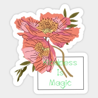 Water Color Poppy Flower Art Sticker